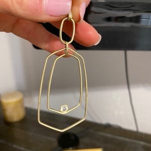 Kendra Scott long gold earrings